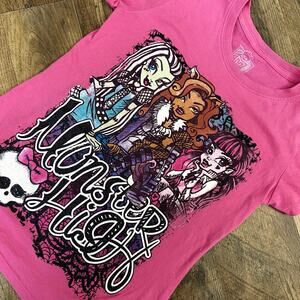 Monster High Women's Grunge Pink Baby Graphic Tee - XXS